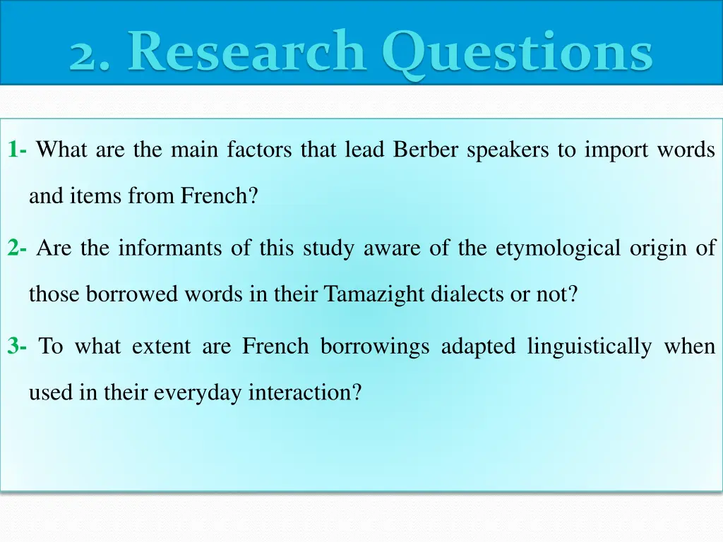 2 research questions