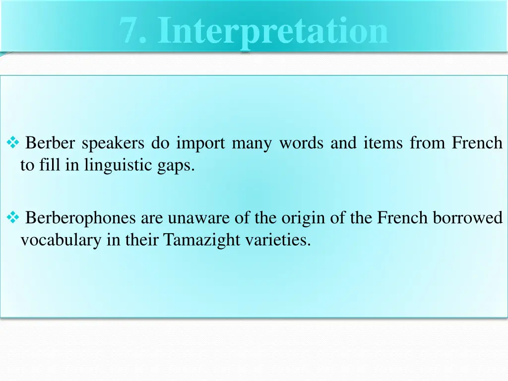 7 interpretation