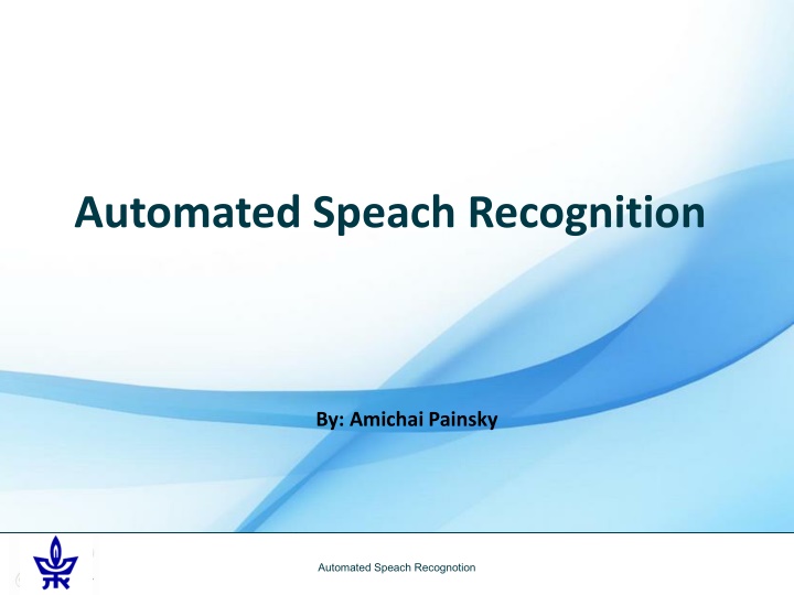 automated speach recognition