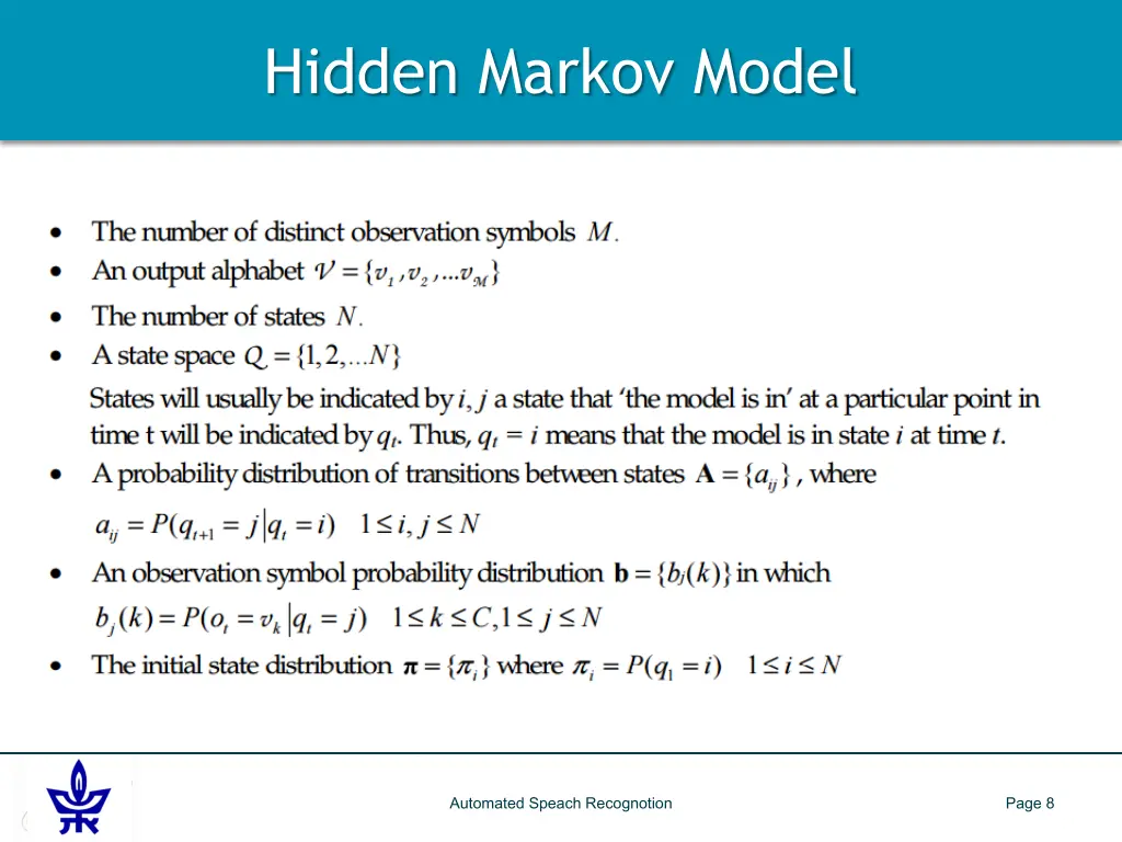 hidden markov model 1