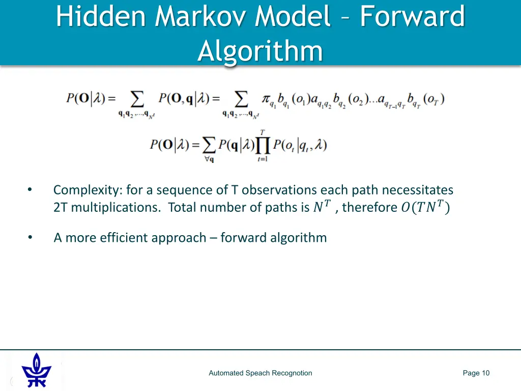 hidden markov model forward algorithm 1