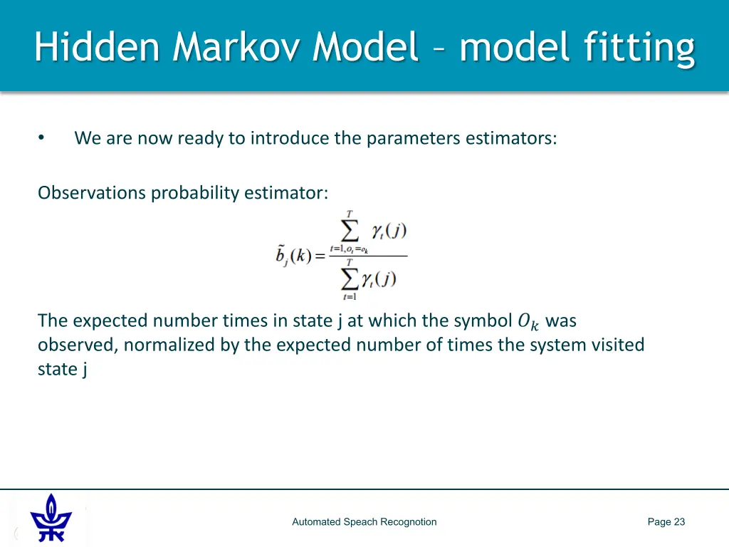 hidden markov model model fitting 5