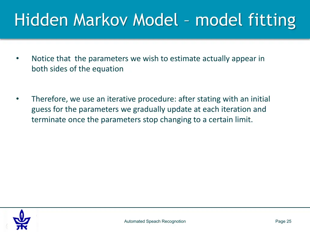 hidden markov model model fitting 7