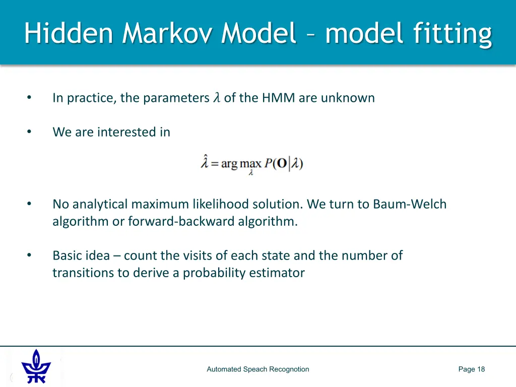 hidden markov model model fitting