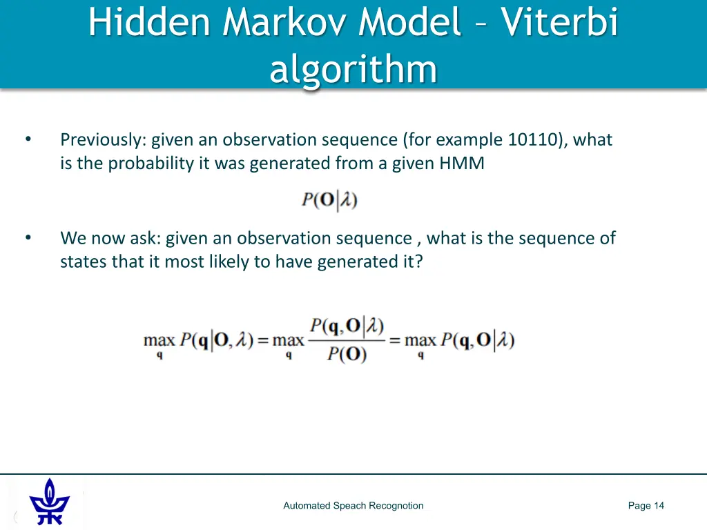 hidden markov model viterbi algorithm