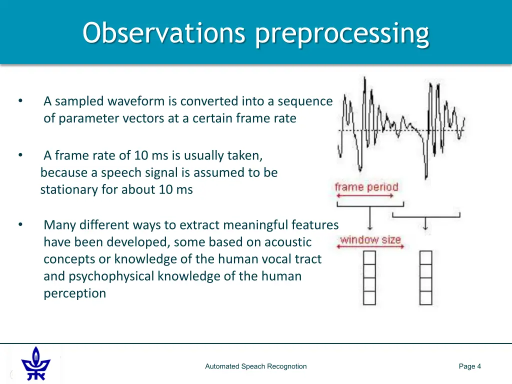 observations preprocessing