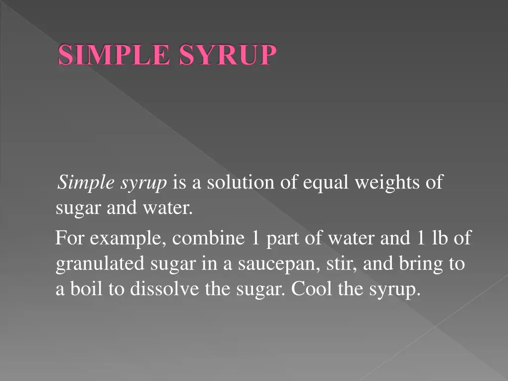 simple syrup