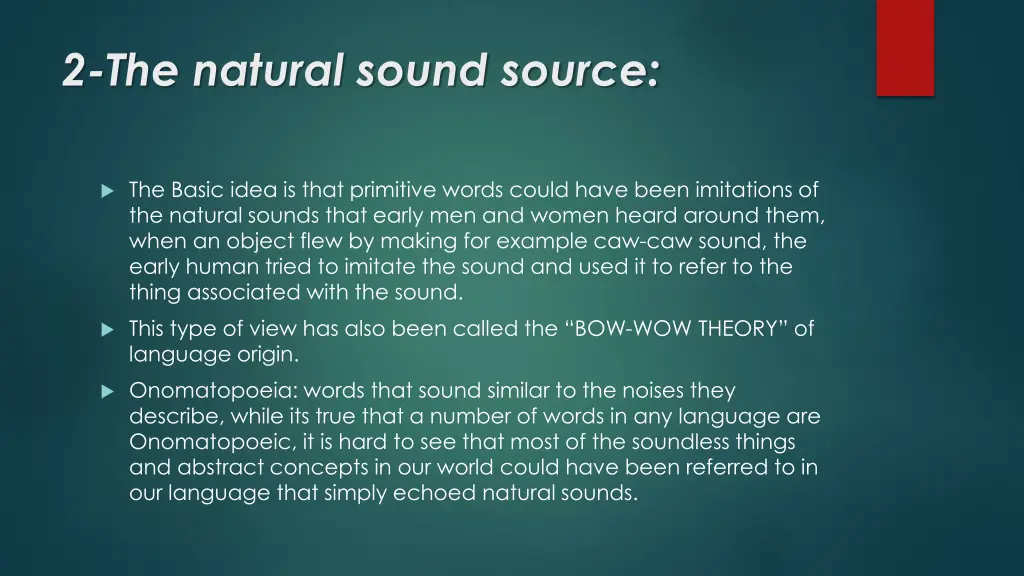 2 the natural sound source