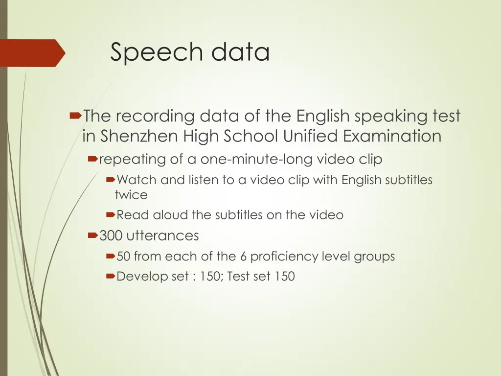 speech data