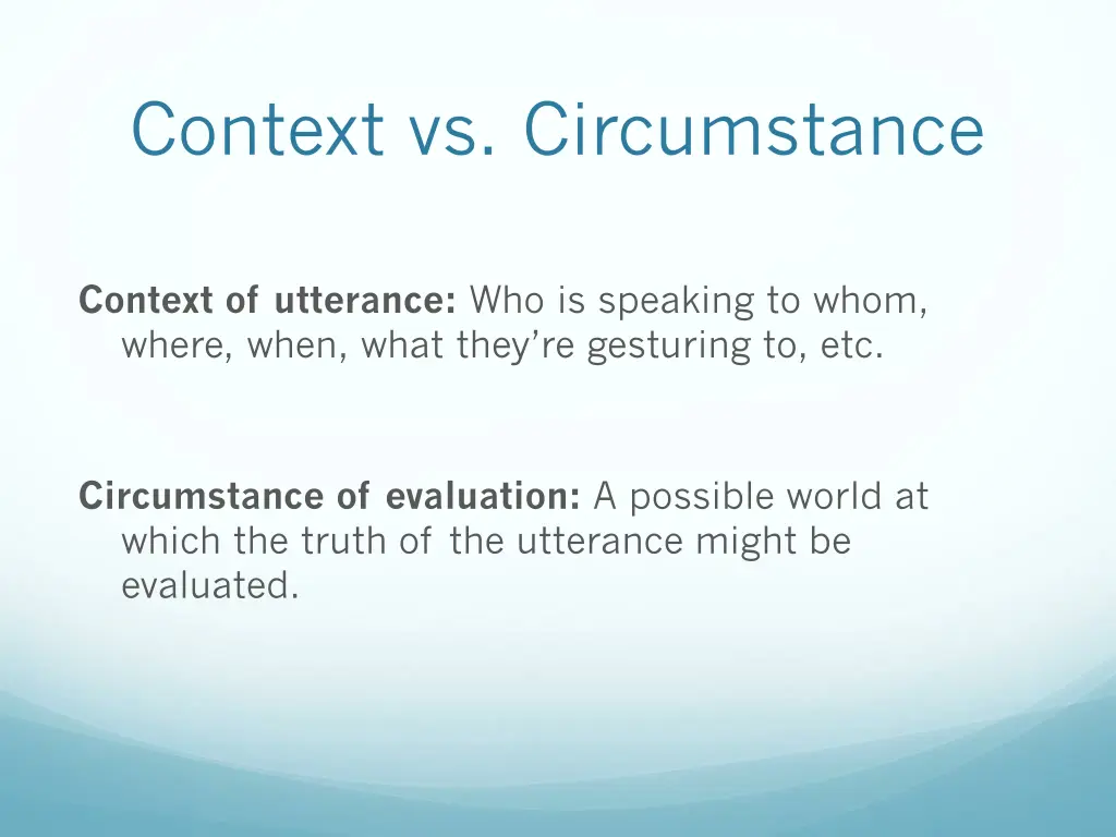 context vs circumstance