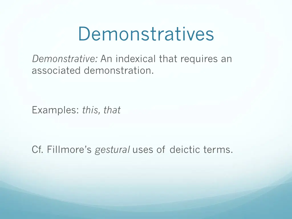 demonstratives