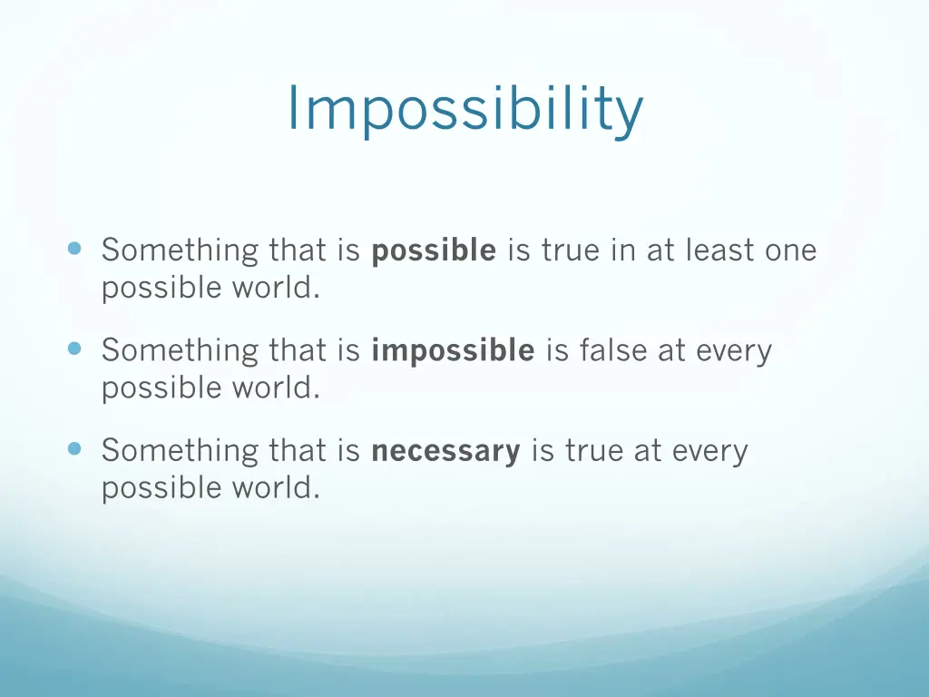 impossibility