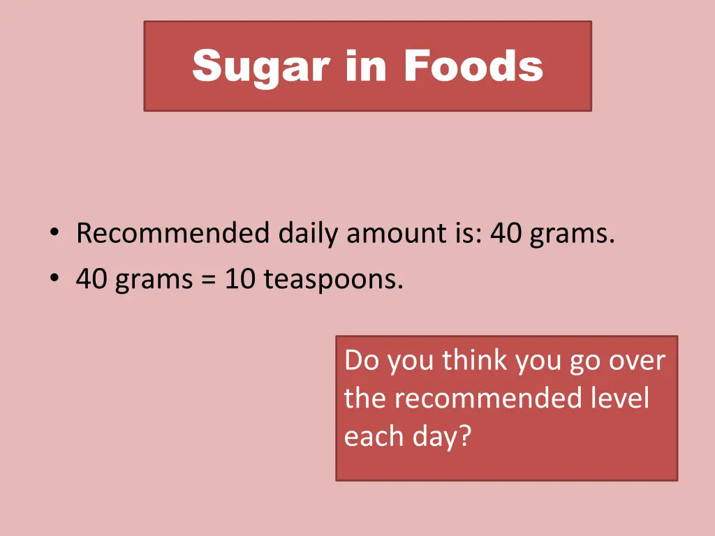 sugar in foods