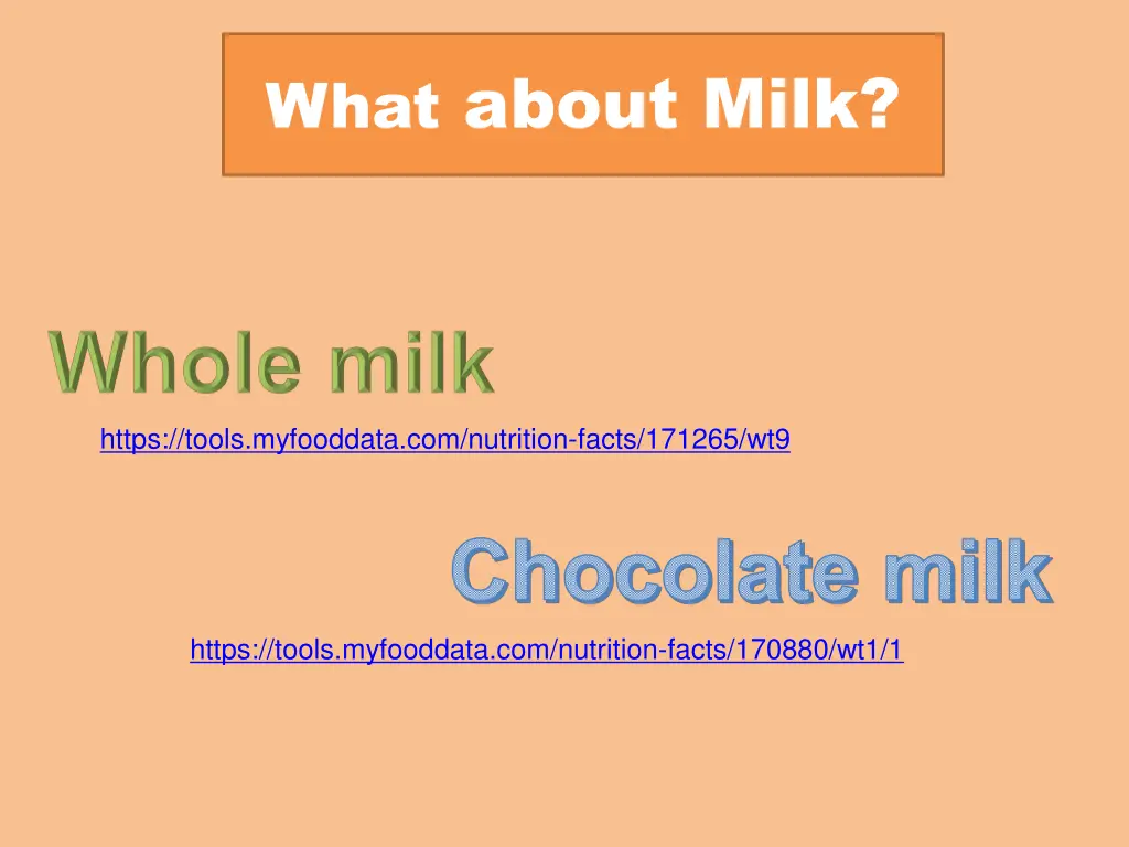 what about milk