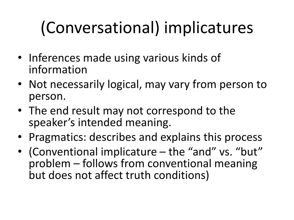 conversational implicatures