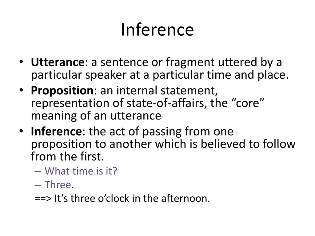 inference