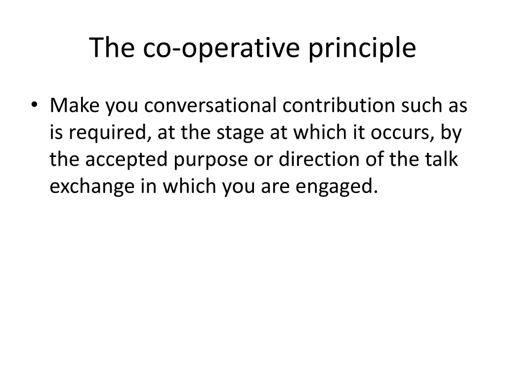 the co operative principle 1