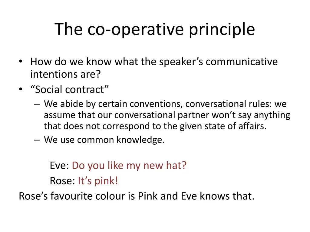 the co operative principle