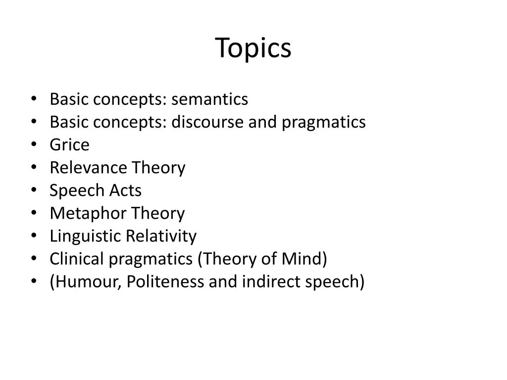 topics