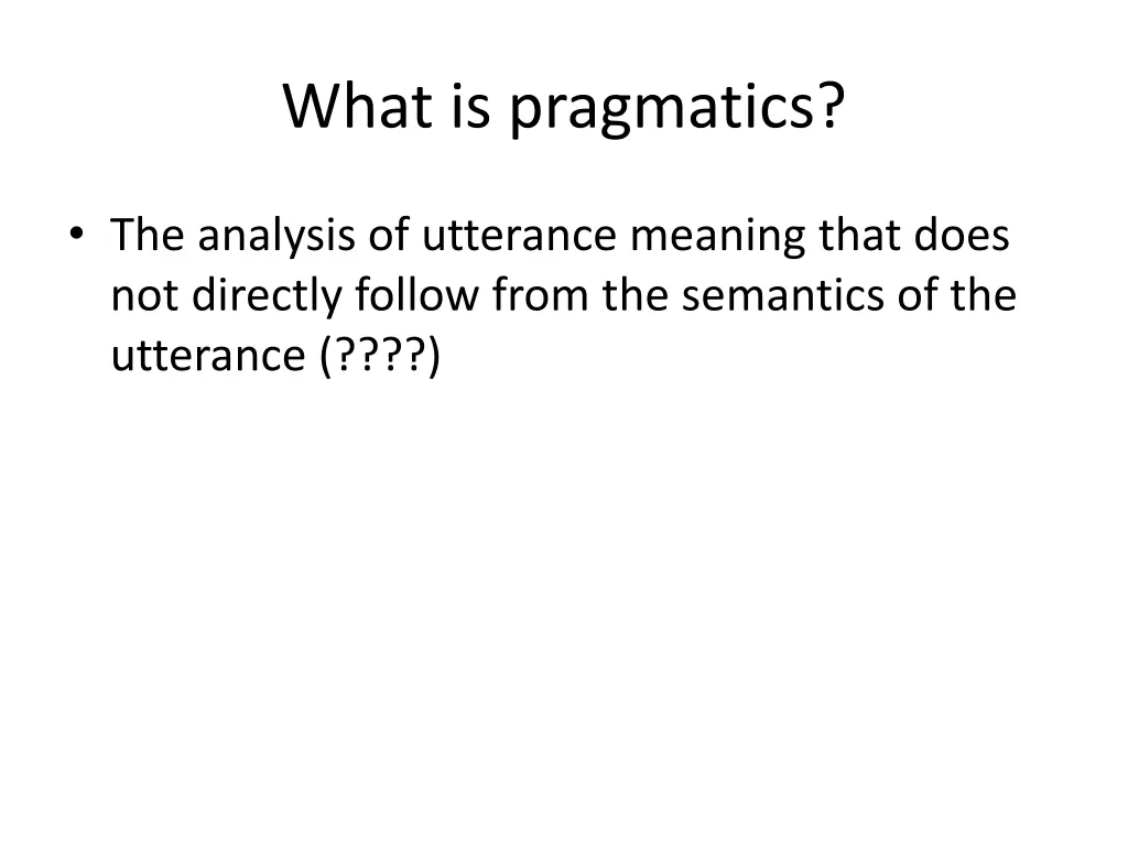 what is pragmatics