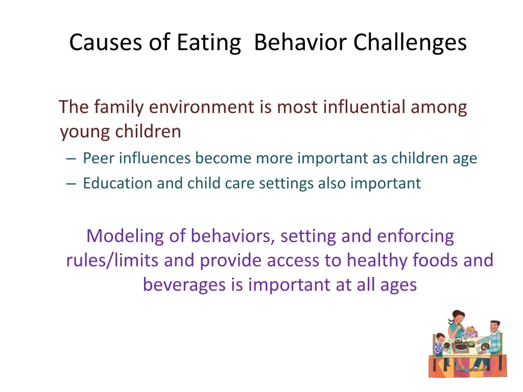 causes of eating behavior challenges