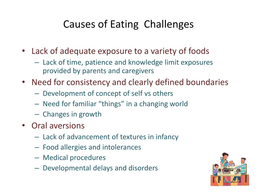 causes of eating challenges