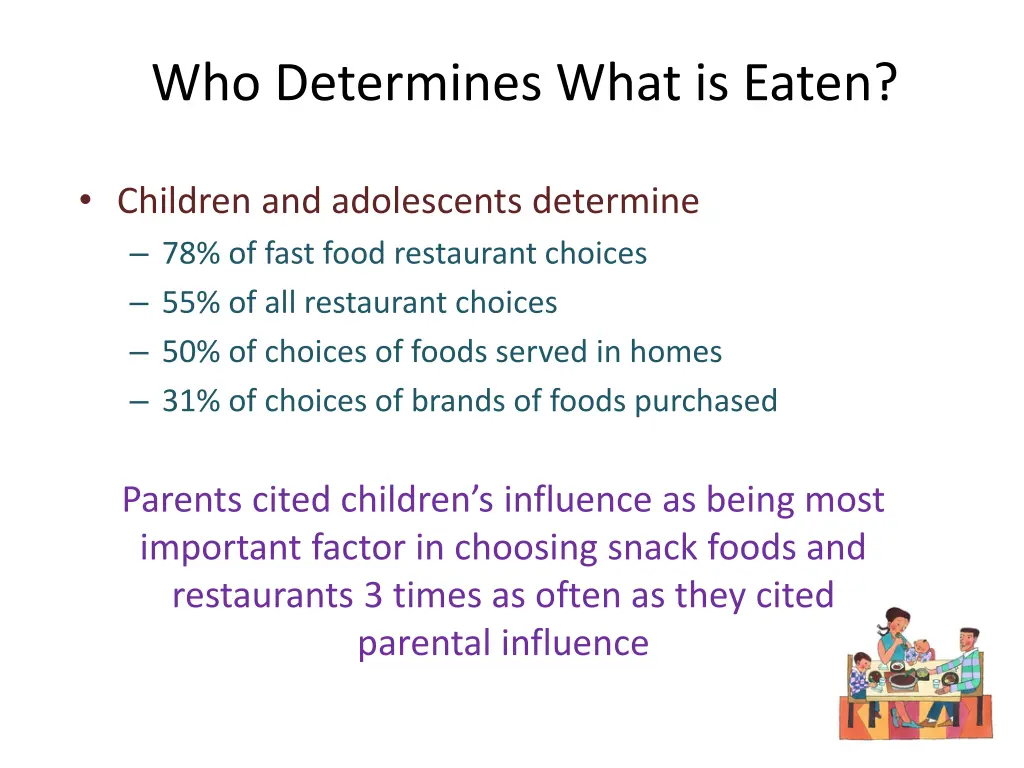 who determines what is eaten