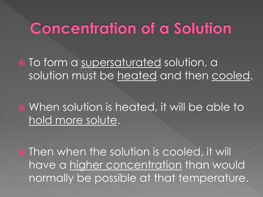 concentration of a solution 1