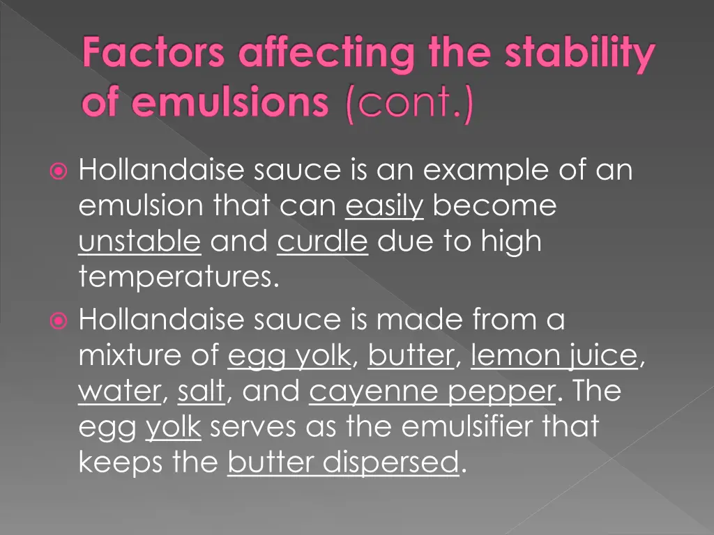 factors affecting the stability of emulsions cont 2