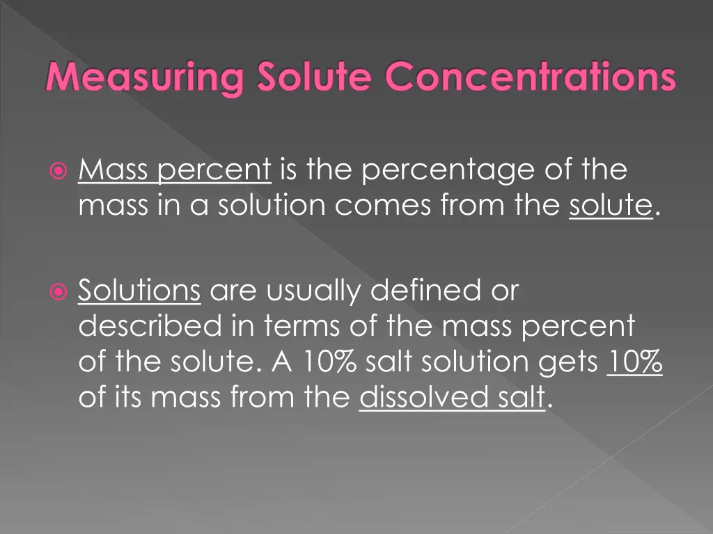 measuring solute concentrations