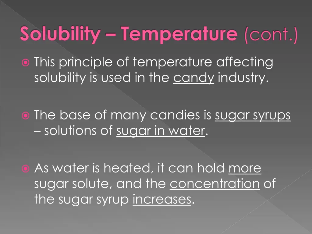 solubility temperature cont