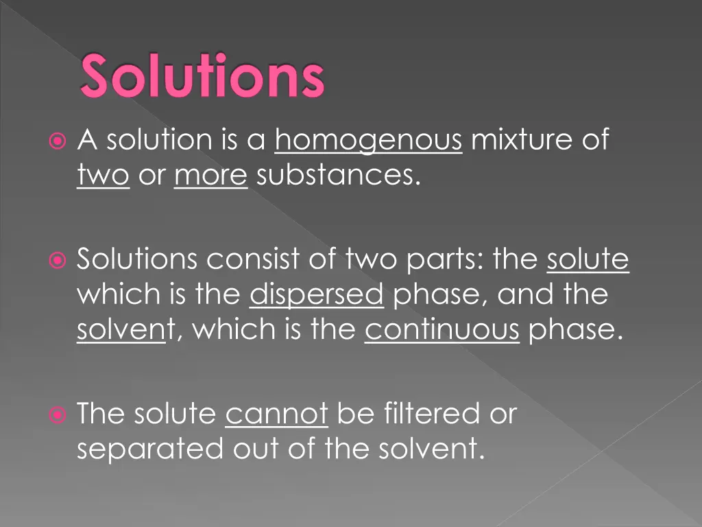 solutions a solution is a homogenous mixture