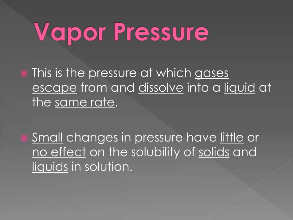 vapor pressure