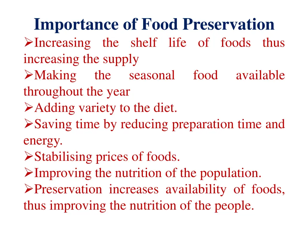 importance of food preservation increasing