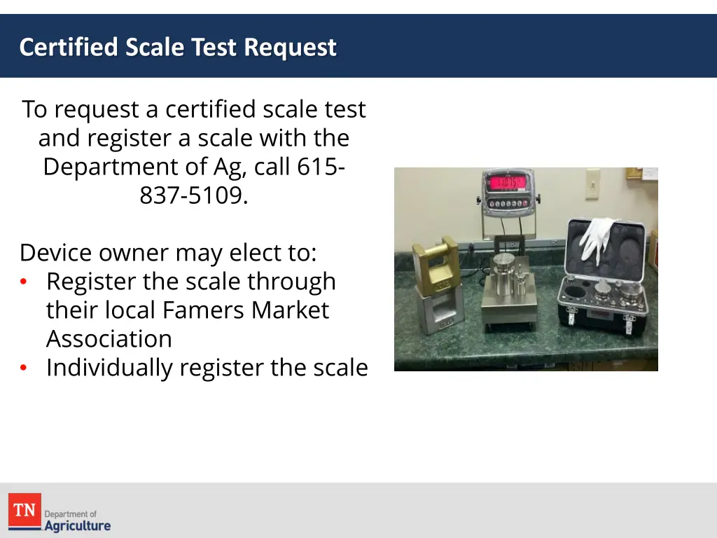 certified scale test request