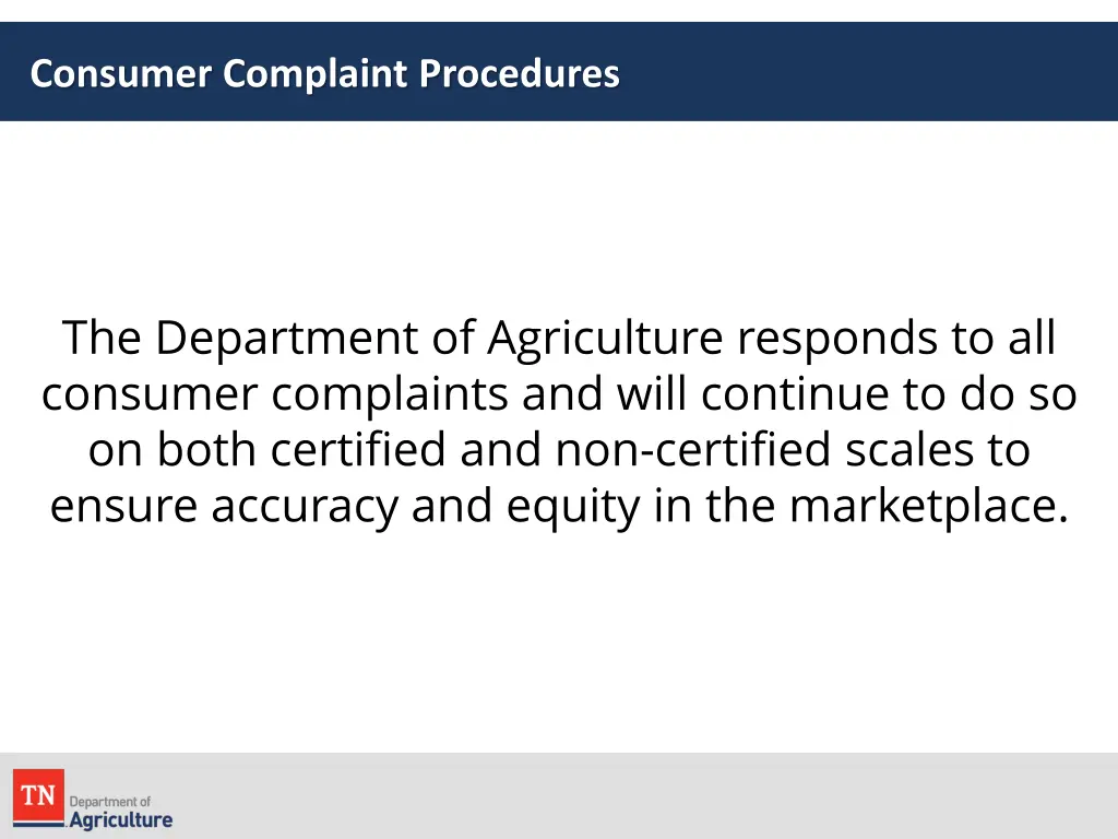 consumer complaint procedures