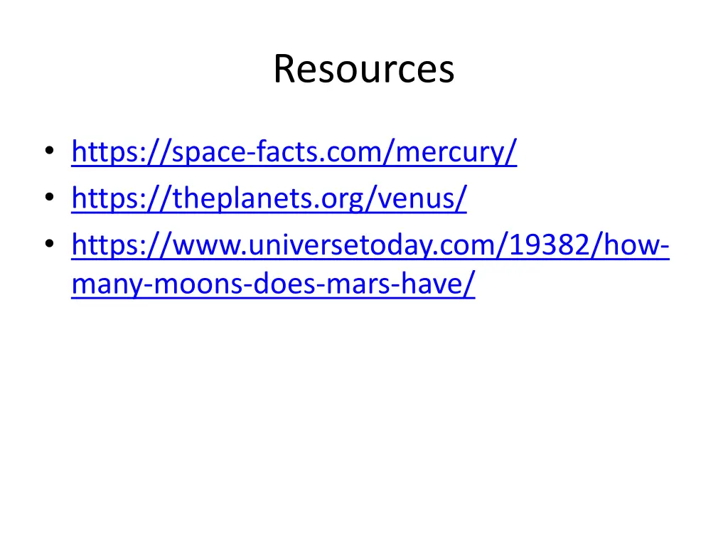 resources