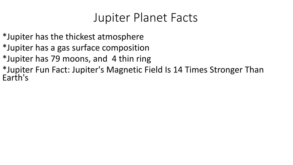 jupiter planet facts