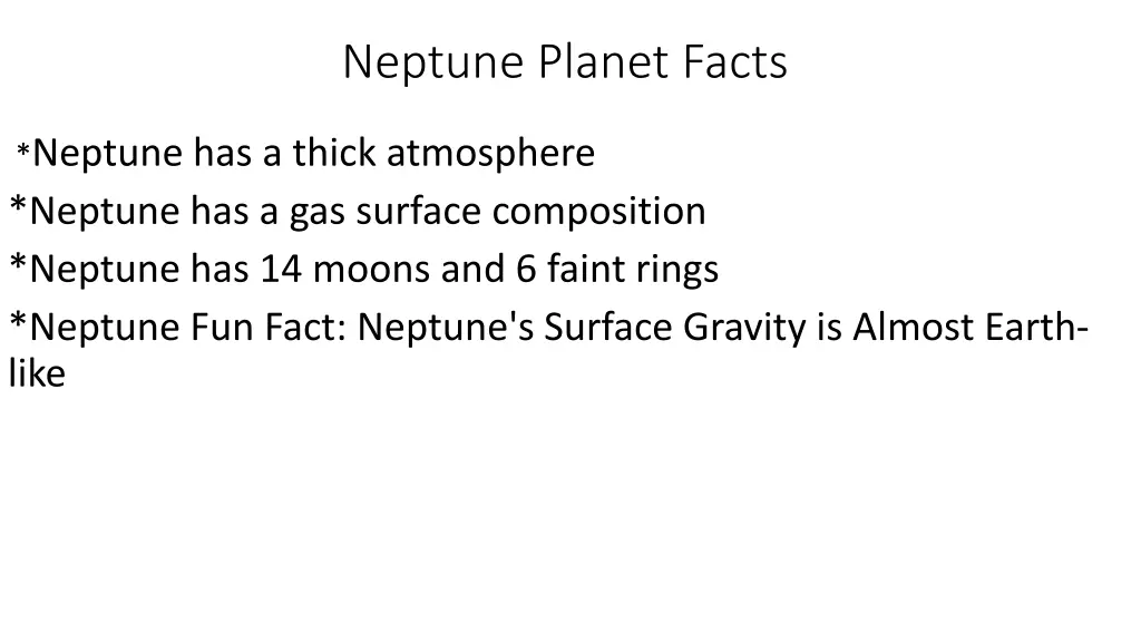 neptune planet facts