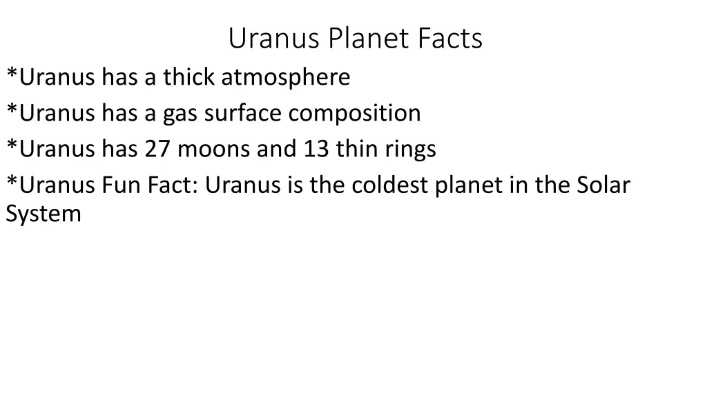 uranus planet facts