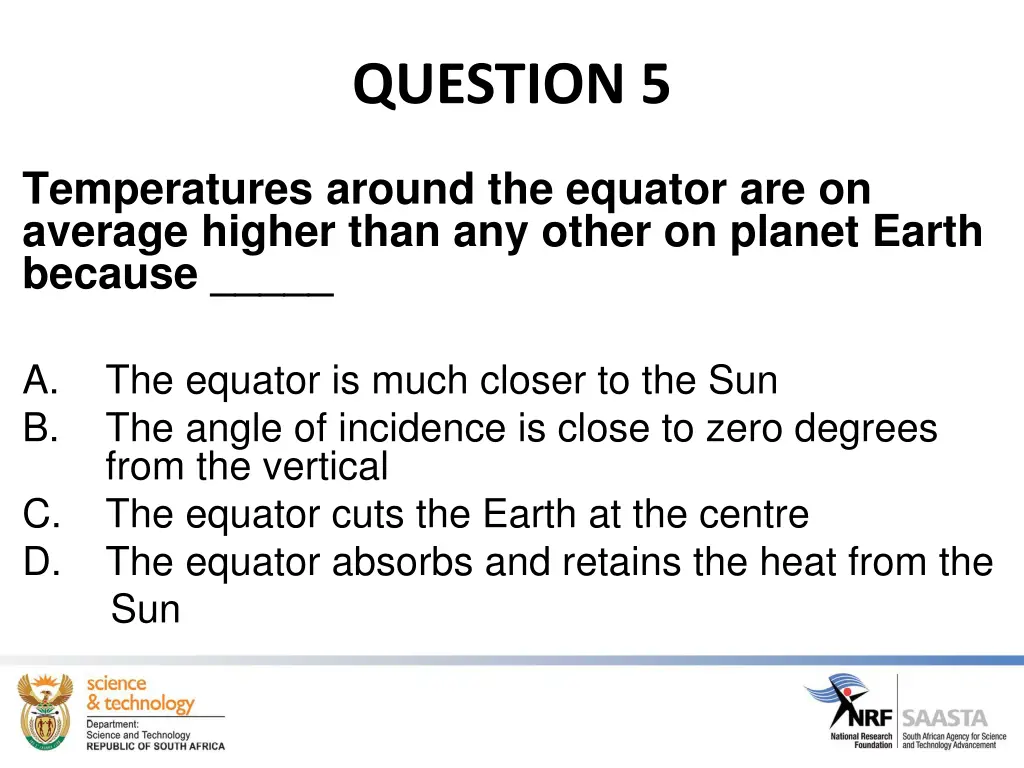 question 5