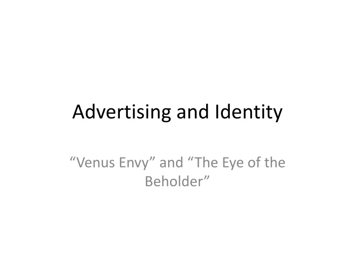 advertising and identity