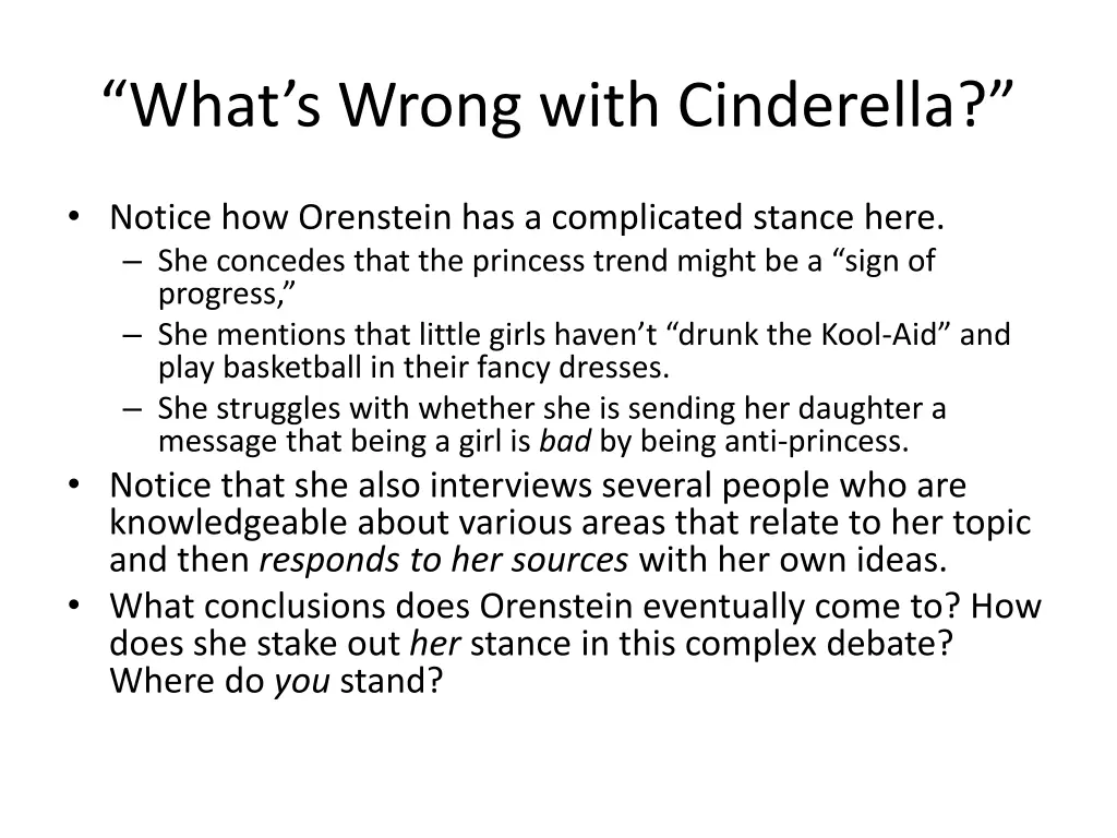 what s wrong with cinderella 1