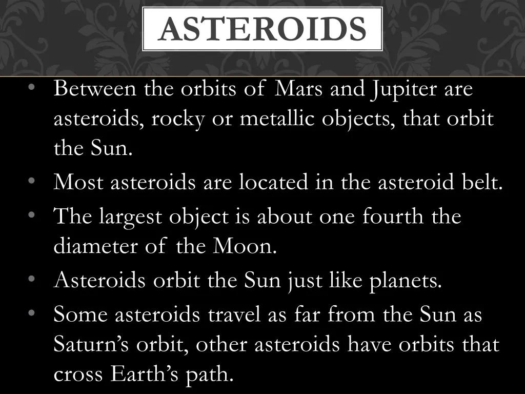 asteroids