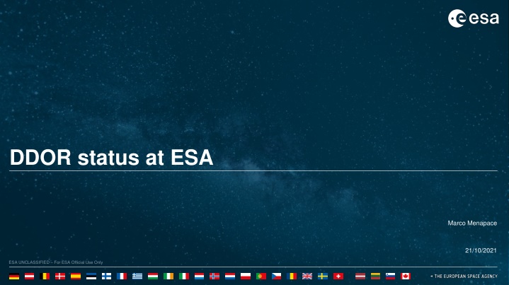 ddor status at esa