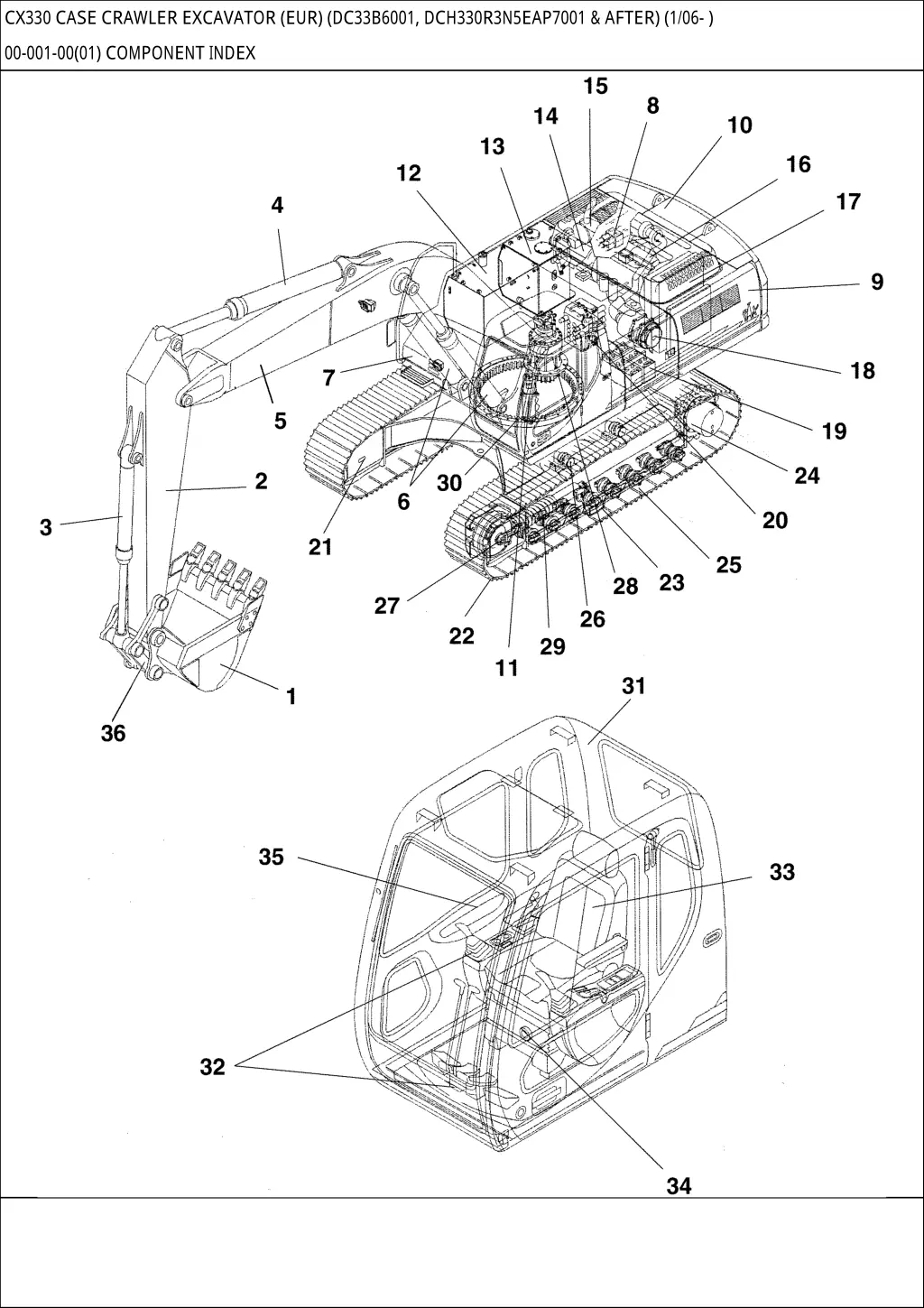 cx330 case crawler excavator eur dc33b6001