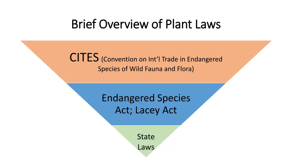 brief brief overview of overview of plant laws