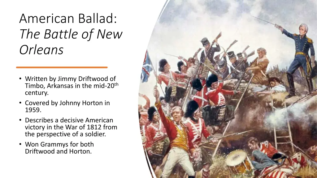 american ballad the battle of new orleans