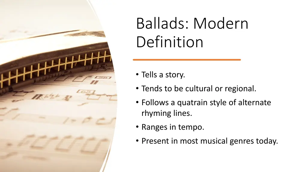 ballads modern definition
