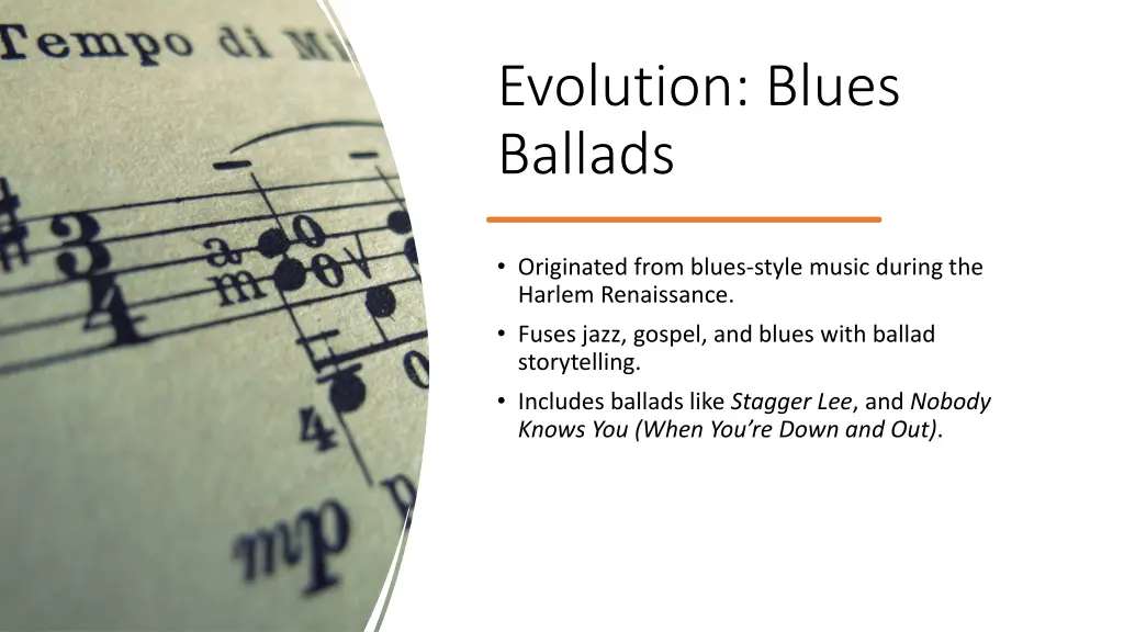 evolution blues ballads